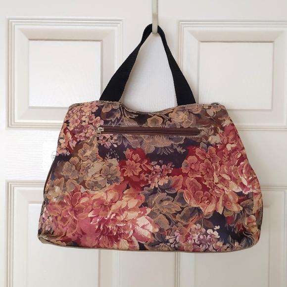 NWOT. Multicolor Floral Fabric Three Layers Shoulder Bag. - Picture 2 of 4
